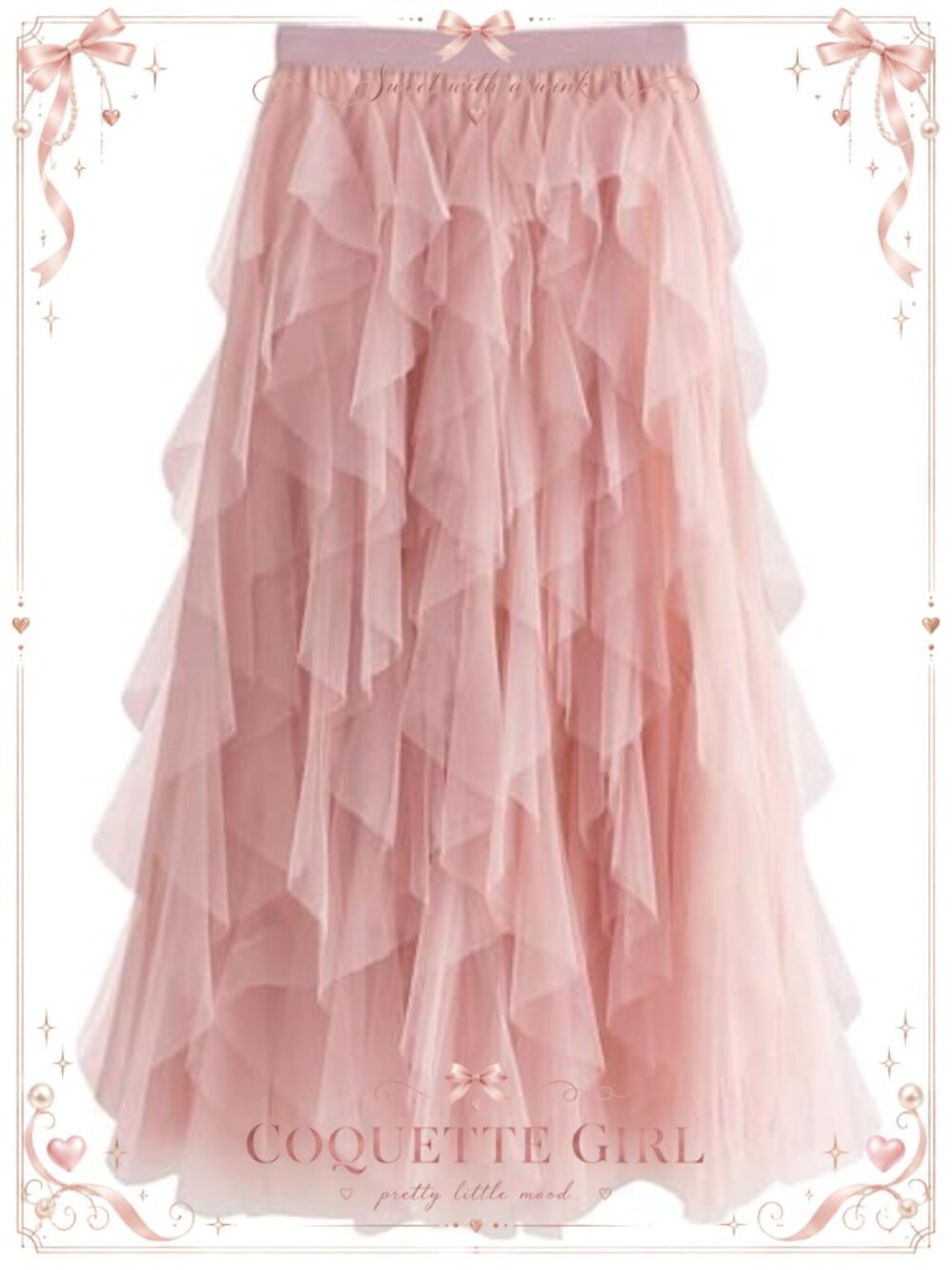 Tulle Maxi Skirt High Waisted A-Line Flowy Fairy Long Layered